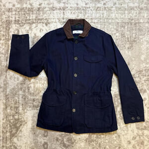 Peter Manning Jacket Men 3 Blue Tribeca Lined Field Chore Corduroy Collar Zip Up